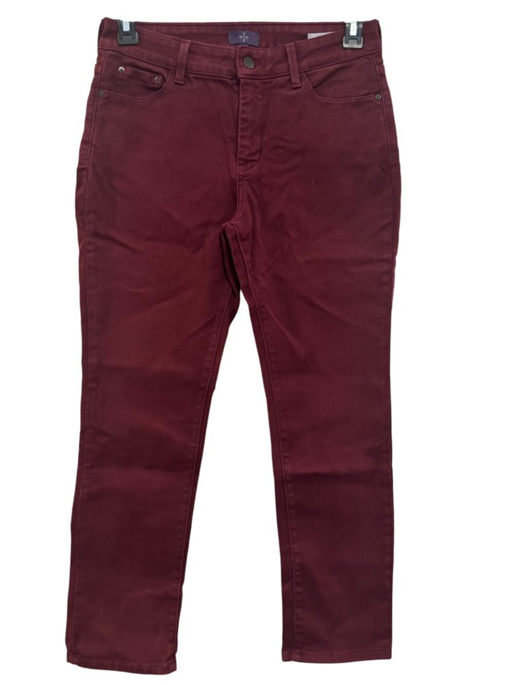 NYDJ Burgundy 10P Legging Jeans Cotton Blend Made In USA